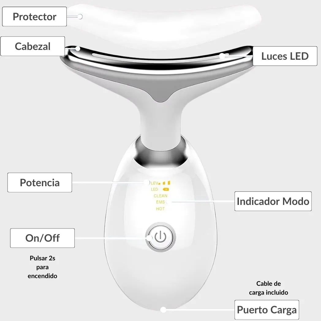 Masajeador Facial microcorriente y luz led| Lumina Skin - Lumina Skin